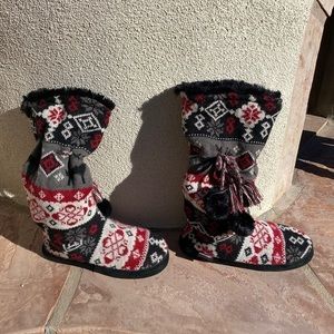 Muk Luks Gracie Boot High Top Slipper Ladies 8-9